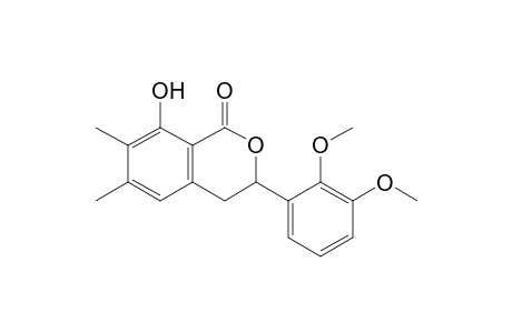 3-(2,3-Dimethoxyphenyl)-8-hydroxy-6,7-dimethyl-3,4-dihydroisochroman-1-one