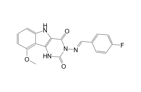 3-{[(E)-(4-fluorophenyl)methylidene]amino}-9-methoxy-1H-pyrimido[5,4-b]indole-2,4(3H,5H)-dione