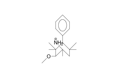 2-exo-Methyl-1,3,3,5,5-pentamethyl-4-phenyl-7-aza-bicyclo(2.2.1)hept-1,4-ylidene ammonium cation