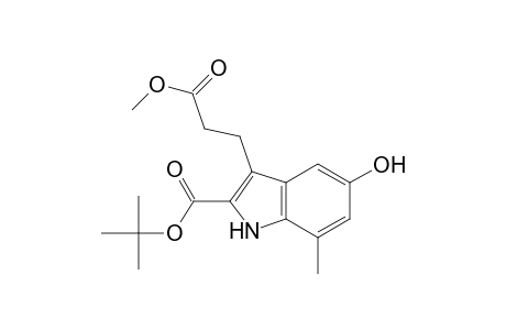 1H-Indole-3-propanoic acid, 2-[(1,1-dimethylethoxy)carbonyl]-5-hydroxy-7-methyl-, methyl ester