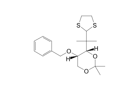 (3RS,4RS)-4-BENZYLOXY-1,1-ETHYLENEDITHIO-3,5-ISOPROPYLIDENEDIOXY-2,2-DIMETHYLPENTANE