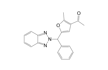 1-(5-((2H-benzo[d][1,2,3]triazol-2-yl)(phenyl)methyl)-2-methylfuran-3-yl)ethan-1-one