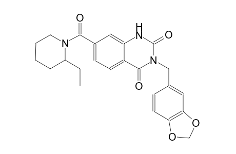 3-(1,3-benzodioxol-5-ylmethyl)-7-[(2-ethyl-1-piperidinyl)carbonyl]-2,4(1H,3H)-quinazolinedione
