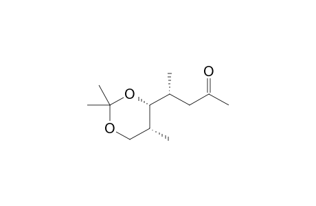 (4R*,5R*,6R*)-5,7-Dihydroxy-5,7-O-isopropylidene-4,6-dimethylheptane-2-one