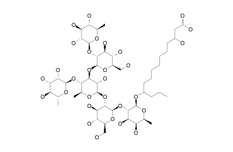 3,11-DIHYDROXYTETRADECANOIC-ACID-11-O-BETA-QUINOVOPYRANOSYL-(1->2)-BETA-GLUCOPYRANOSYL-(1->3)-[ALPHA-RHAMNOPYRANOSYL-(1->4)]-QUINOVOPYRANOSYL)-(1->2)-BETA-GLUC