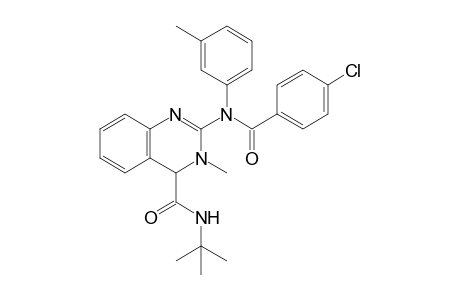 N-(tert-Butyl)-2-[4-chloro-N-(m-tolyl)benzamido]-3-methyl-3,4-dihydroquinazoline-4-carboxamide
