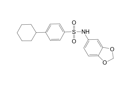 Benzenesulfonamide, N-(1,3-benzodioxol-5-yl)-4-cyclohexyl-