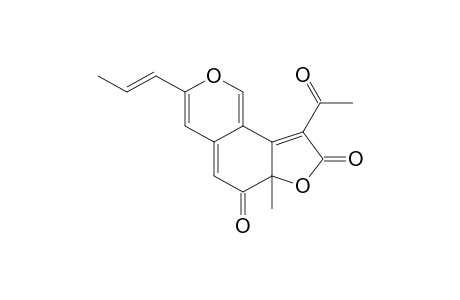 9-acetyl-6a-methyl-3-[(E)-prop-1-enyl]furo[5,4-h]isochromene-6,8-quinone