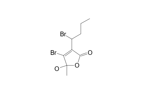 4-bromo-3-(1-bromobutyl)-5-hydroxy-5-methylfuran-2-one