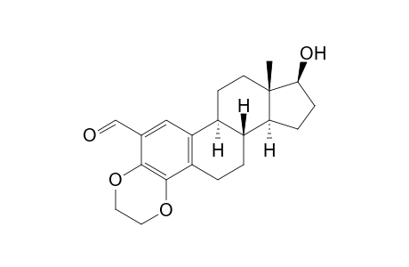 7H-Cyclopenta[7,8]phenanthro[1,2-b]-1,4-dioxin, estra-1,3,5(10)-triene-2-carboxaldehyde deriv.