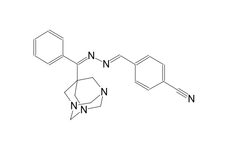 benzonitrile, 4-[(E)-[(2Z)-2-(phenyl-1,3,5-triazatricyclo[3.3.1.1~3,7~]dec-7-ylmethylene)hydrazono]methyl]-