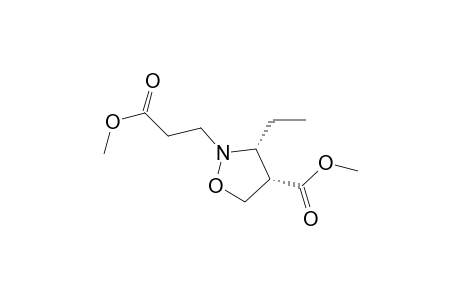 2-Isoxazolidinepropanoic acid, 3-ethyl-4-(methoxycarbonyl)-, methyl ester, cis-