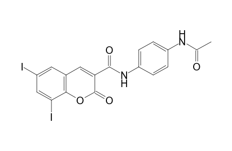 N-(4-Acetamidophenyl)-6,8-diiodocoumarin-3-carboxamide