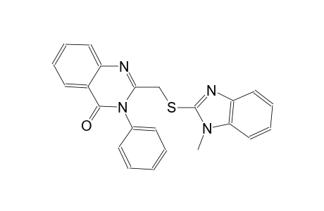 4(3H)-quinazolinone, 2-[[(1-methyl-1H-benzimidazol-2-yl)thio]methyl]-3-phenyl-