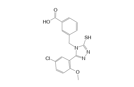 benzoic acid, 3-[[3-(5-chloro-2-methoxyphenyl)-5-mercapto-4H-1,2,4-triazol-4-yl]methyl]-