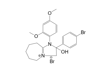 2-(4-bromophenyl)-1-(2,4-dimethoxyphenyl)-2-hydroxy-1H,2H,3H,5H,6H,7H,8H,9H-imidazo[1,2-a]azepin-4-ium bromide