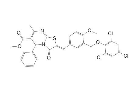 methyl (2Z)-2-{4-methoxy-3-[(2,4,6-trichlorophenoxy)methyl]benzylidene}-7-methyl-3-oxo-5-phenyl-2,3-dihydro-5H-[1,3]thiazolo[3,2-a]pyrimidine-6-carboxylate