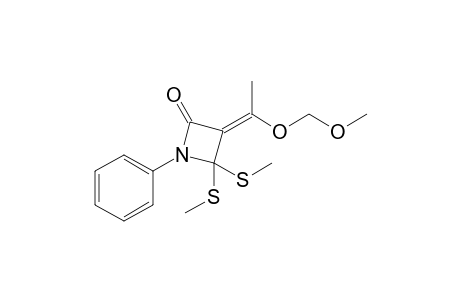 3-[(Z)-1-Methoxymethoxyethylidene]-4,4-bis(methylsulfanyl)-1-phenylazetidin-2-one
