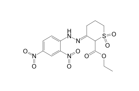 (3E)-3-[(2,4-dinitrophenyl)hydrazinylidene]-1,1-dioxo-2-thianecarboxylic acid ethyl ester