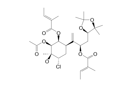 2-BETA-ACETOXY-4-ALPHA-CHLORO-1-BETA,8-DIANGELOYLOXY-3-BETA-HYDROXY-10,11-ISOPROPOXYBISABOL-7(14)-ENE