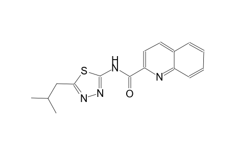 2-quinolinecarboxamide, N-[5-(2-methylpropyl)-1,3,4-thiadiazol-2-yl]-