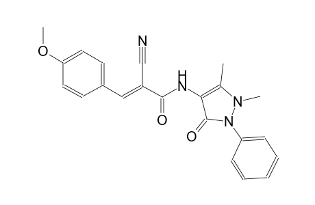 2-propenamide, 2-cyano-N-(2,3-dihydro-1,5-dimethyl-3-oxo-2-phenyl-1H-pyrazol-4-yl)-3-(4-methoxyphenyl)-, (2E)-