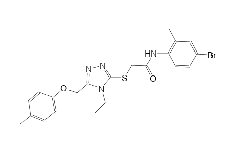 N-(4-bromo-2-methylphenyl)-2-({4-ethyl-5-[(4-methylphenoxy)methyl]-4H-1,2,4-triazol-3-yl}sulfanyl)acetamide