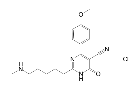 3,4-Dihydro-(.omega.-methylamino)pentyl]-4-oxo-5-pyrimidinecarbonitrile hydrochloride
