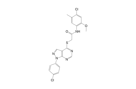 N-(4-chloro-2-methoxy-5-methylphenyl)-2-{[1-(4-chlorophenyl)-1H-pyrazolo[3,4-d]pyrimidin-4-yl]sulfanyl}acetamide