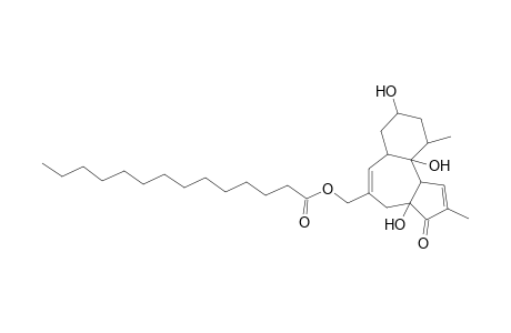 (3a,8,10a-Trihydroxy-2,10-dimethyl-3-oxo-3,3a,4,6a,7,8,9,10,10a,10b-decahydrobenzo[e]azulen-5-yl)methyl myristate