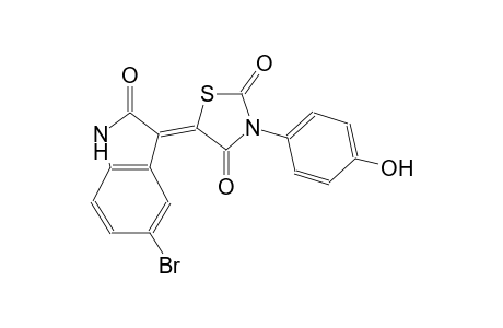 (5Z)-5-(5-bromo-2-oxo-1,2-dihydro-3H-indol-3-ylidene)-3-(4-hydroxyphenyl)-1,3-thiazolidine-2,4-dione