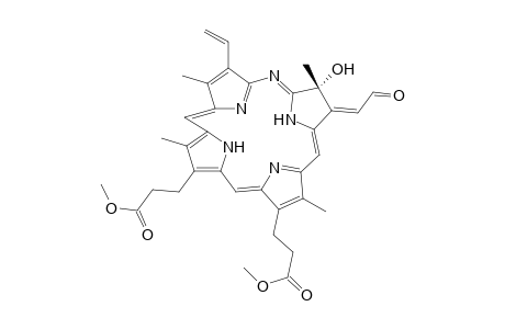 Dimethyl 3,3'-[8-formylmethylene-7-hydroxy-2,7,12,18-tetramethyl-3-vinyl-7,8-dihydro-21H,23H-5-azaporphyrine-13',17-diyl]dipropionate