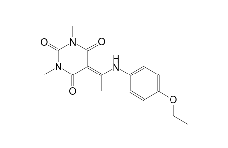 5-[1-(4-ethoxyanilino)ethylidene]-1,3-dimethyl-2,4,6(1H,3H,5H)-pyrimidinetrione
