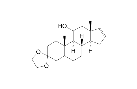 Androst-16-en-3-one, 11-hydroxy-, cyclic 1,2-ethanediyl acetal, (5.alpha.,11.alpha.)-