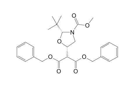 dibenzyl (2R,5S)-2-(t-butyl)-3-methoxycarbonyl-1,3-(oxazolidin-5-yl)malonate