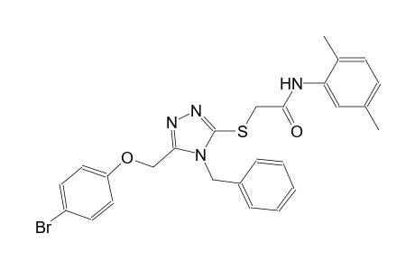 2-({4-benzyl-5-[(4-bromophenoxy)methyl]-4H-1,2,4-triazol-3-yl}sulfanyl)-N-(2,5-dimethylphenyl)acetamide