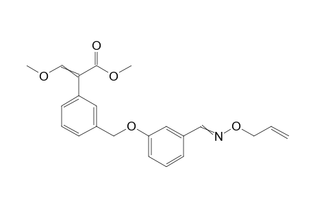 Benzeneacetic acid, alpha-(methoxymethylene)-3-[[3-[[(2-propenyloxy)imino]methyl]phenoxy]methyl]-, methyl ester