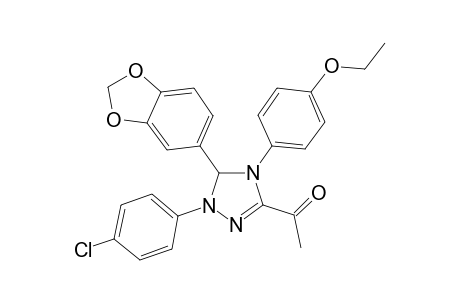 1-[5-(1,3-benzodioxol-5-yl)-1-(4-chlorophenyl)-4-(4-ethoxyphenyl)-4,5-dihydro-1H-1,2,4-triazol-3-yl]ethanone