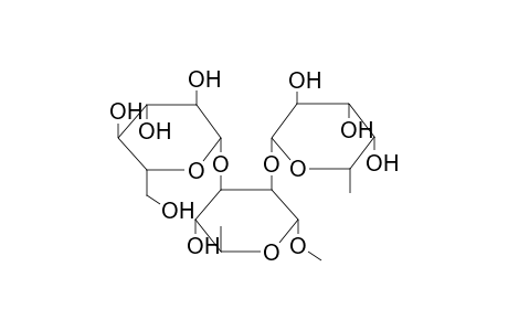 METHYL 2-O-(BETA-L-FUCOPYRANOSYL)-3-O-(BETA-D-GLUCOPYRANOSYL)-ALPHA-L-RHAMNOPYRANOSE