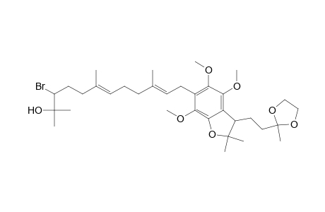 (E,E)-6-(10-bromo-11-hydroxy-3,7,11-trimethyldodeca-2,6-dienyl)-3-(3,3-ethylenedioxybutyl)-4,5,7-trimethoxy-2,2-dimethyl-2,3-dihydrobenzofuran
