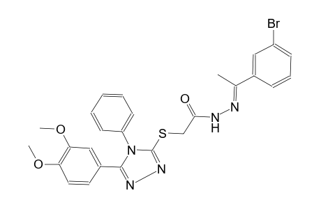 acetic acid, [[5-(3,4-dimethoxyphenyl)-4-phenyl-4H-1,2,4-triazol-3-yl]thio]-, 2-[(E)-1-(3-bromophenyl)ethylidene]hydrazide