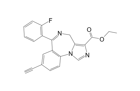 Ethyl-8-acetyleno-6-(2'-fluorophenyl)-4H-benzo[f]imidazo[1,5-a][1,4]diazepine-3-carboxylate