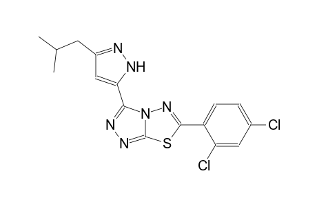 [1,2,4]triazolo[3,4-b][1,3,4]thiadiazole, 6-(2,4-dichlorophenyl)-3-[3-(2-methylpropyl)-1H-pyrazol-5-yl]-