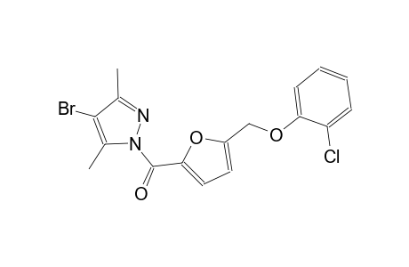 4-bromo-1-{5-[(2-chlorophenoxy)methyl]-2-furoyl}-3,5-dimethyl-1H-pyrazole