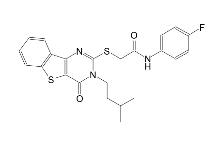 N-(4-fluorophenyl)-2-[(3-isopentyl-4-oxo-3,4-dihydro[1]benzothieno[3,2-d]pyrimidin-2-yl)sulfanyl]acetamide