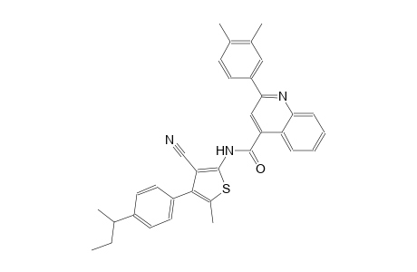 N-[4-(4-sec-butylphenyl)-3-cyano-5-methyl-2-thienyl]-2-(3,4-dimethylphenyl)-4-quinolinecarboxamide
