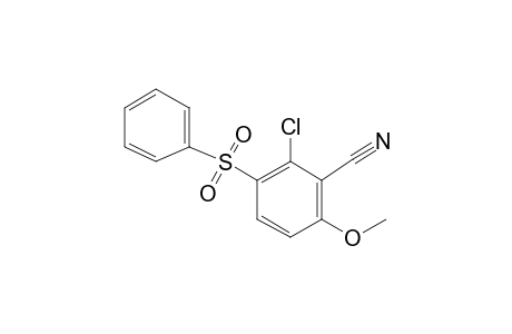 6-Chloro-5-[phenylsulfonyl]-o-anisonitrile