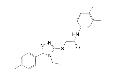 N-(3,4-dimethylphenyl)-2-{[4-ethyl-5-(4-methylphenyl)-4H-1,2,4-triazol-3-yl]sulfanyl}acetamide