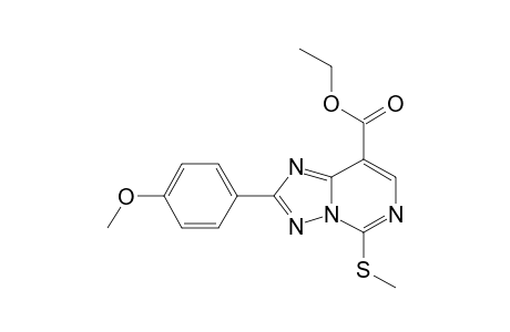 Ethyl 5-(methylthio)-2-(p-methoxyphenyl)[1,2,4]triazolo[1,5-c]pyrimidine-8-carboxylate