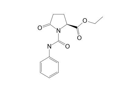 (2S)-ETHYL-1-PHENYLCARBAMOYL-5-OXOPYRROLIDINE-2-CARBOXYLATE